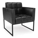 Poltrona Elisa Corano Preto Base Metálica Industrial Preto - D'rossi Poltrona Elisa Corano Preto Base Metálica Industrial Preto - D'rossi