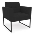 Poltrona Elisa Veludo Preto Base Metálica Industrial Preto - D'rossi Poltrona Elisa Veludo Preto Base Metálica Industrial Preto - D'rossi