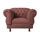 Poltrona Elisabeth Chesterfield Capitone Veludo Rose Decorativa / Sala, Tv, Estar, Recepção