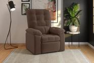 Poltrona Esmeralda Retrátil/Reclinável Suede Marrom - XFlex Sofás