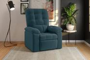 Poltrona Esmeralda Retrátil/Reclinável Suede Petróleo - XFlex Sofás
