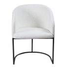 Poltrona Estofada com Base Fixa em Aço Carbono Pintura Epóxi Mavie Exclusiva Poltrona Estofada com Base Fixa em Aço Carbono Pintura Epóxi Mavie Exclusiva