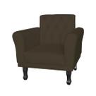 Poltrona Estofada Com Capitone Para Salão de Beleza Classic Corano Marrom - LM DECOR Poltrona Estofada Com Capitone Para Salão de Beleza Classic Corano Marrom - LM DECOR