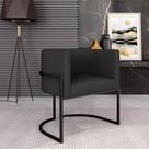 Poltrona Estofada Oregon Preto Fosco/suede Preto - M. Arapongas