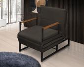 Poltrona Estofada Reclinável Versat Retrátil Cama Chaise Puff Clínica Descanso Estilo Industrial Sala Casa Acampamento Quarto Visita Leitura Repouso