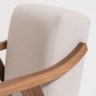 Poltrona Flávia I Bege e Nogueira Poltrona Flávia I Bege e Nogueira