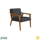 Poltrona Flávia Nogueira Algodão e Polyester Chumbo - Ease