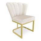Poltrona Flor Veludo Base Metálica Industrial Dourado - Pallazio Poltrona Flor Veludo Base Metálica Industrial Dourado - Pallazio