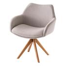 Poltrona Gal Bege Base Madeira Mel - 69185 Poltrona Gal Bege Base Madeira Mel - 69185