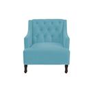 Poltrona genesis suede azul turquesa