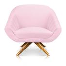 Poltrona Giovana Suede Rosa Bebê Poltrona Giovana Suede Rosa Bebê
