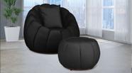Poltrona Girat. Concha + Puff/Almofada Veludo Preto