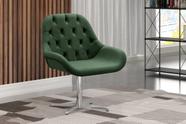 Poltrona Giratória de Metal Cadeira Decorativa Sala, Escritório, Recepção Lua Verde