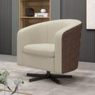 Poltrona Giratória Decorativa com Base em Ferro Pádua