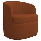 Poltrona Giratória Decorativa para Sala Dandara K04 Bouclê Terracota - Mpozenato