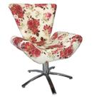 Poltrona Giratória Elegance Imperial Rosas Impermeável