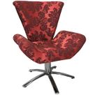 Poltrona Giratória Elegance Vermelho com Preto