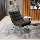 Poltrona Giratoria Kit 2 Costela Base Industrial Preto Suede Preto - D'Rossi