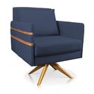 Poltrona Giratória Mari Suede Azul Marinho Poltrona Giratória Mari Suede Azul Marinho