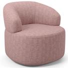 Poltrona Giratória Orgânica Para Sala de Estar Living Helena L02 Linho Rosa - Lyam Decor Poltrona Giratória Orgânica Para Sala de Estar Living Helena L02 Linho Rosa - Lyam Decor