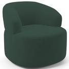 Poltrona Giratória Orgânica Para Sala de Estar Living Helena L02 Suede Verde Musgo - Lyam Decor Poltrona Giratória Orgânica Para Sala de Estar Living Helena L02 Suede Verde Musgo - Lyam Decor