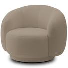 Poltrona Giratória Orgânica Para Sala Living Elodie M05 Bouclê Bege - Lyam Decor Poltrona Giratória Orgânica Para Sala Living Elodie M05 Bouclê Bege - Lyam Decor