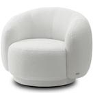 Poltrona Giratória Orgânica Para Sala Living Elodie M05 Bouclê Creme - Lyam Decor Poltrona Giratória Orgânica Para Sala Living Elodie M05 Bouclê Creme - Lyam Decor