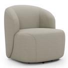 Poltrona Giratória Orgânica Para Sala Living Heidy F04 Linho Bege - Lyam Decor Poltrona Giratória Orgânica Para Sala Living Heidy F04 Linho Bege - Lyam Decor