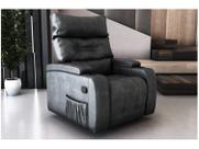 Poltrona Giratório Papai Reclinavel Mx66 Commander Sintetico Preto Matrix
