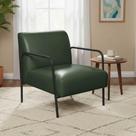 Poltrona Helena Decorativa material sintético PU Espuma D26 Verde D'Rossi Poltrona Helena Decorativa material sintético PU Espuma D26 Verde D'Rossi
