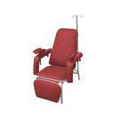 Poltrona Hospitalar Para Coleta e Hemodiálise Com Suporte de Soro Standard Vermelha