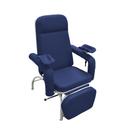 Poltrona Hospitalar Reclinável Para Coleta e Hemodiálise Comfort Azul Marinho