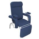 Poltrona Hospitalar Reclinável Para Coleta e Hemodiálise Luxo Azul Marinho