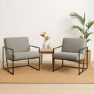 Poltrona Industrial, Decorativa, Sala e Recepção - Poltrona Flow Cinza Kit 2