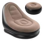 Poltrona Inflável Confort lounge com Pufe Sofá confortável com encosto para os pés Poltrona Inflável Confort lounge com Pufe Sofá confortável com encosto para os pés