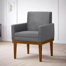 Poltrona Isadora 0,60cm - Veludo Cinza - Estofados Pérola.