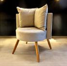 Poltrona Isah Luxo Decorativa Estofada Para Sala ou Escritório