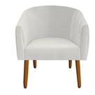 Poltrona Julia Decoração Salão Cadeira Escritório Recepção Estar Amamentação Suede Bege - D'Classe Decor