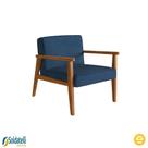 Poltrona Júlia Nogueira Polyester Azul Marinho - Ease