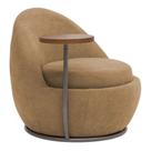 Poltrona Kaira Mesa Lateral Direita Base Fixa Titânio Bouclé Camel - Nexta Casa Poltrona Kaira Mesa Lateral Direita Base Fixa Titânio Bouclé Camel - Nexta Casa