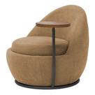 Poltrona Kaira Mesa Lateral Esquerda Base Fixa Preto Bouclé Camel - Nexta Casa Poltrona Kaira Mesa Lateral Esquerda Base Fixa Preto Bouclé Camel - Nexta Casa