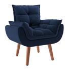 Poltrona Lidi Suede Azul Marinho