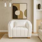 Poltrona Lilian Luxo Recepção Escritório Suede Bege Cor:BrancoDesenho do tecido:Liso