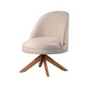 Poltrona Lilli com Base Giratória de Madeira Due Decor