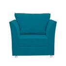 Poltrona Lisboa Para Sala, Escritório, Salão ,Quarto Suede Azul Claro-Casa da Poltrona