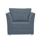 Poltrona Lisboa Para Sala, Escritório, Salão ,Quarto Suede AZUL TURQUESA-ALTO PADRÃO
