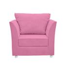Poltrona Lisboa Para Sala, Escritório, Salão ,Quarto Suede Rosê-Casa da Poltrona