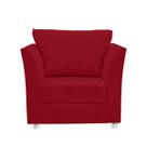 Poltrona Lisboa Para Sala, Escritório, Salão ,Quarto Suede Vermelho-MODENA DECOR