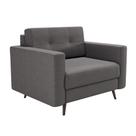 Poltrona Living Pé Palito Linho Cotton Cinza