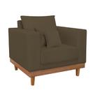 Poltrona Living Resistente Com Almofadas Suede Marrom Balaqui Decor Poltrona Living Resistente Com Almofadas Suede Marrom Balaqui Decor